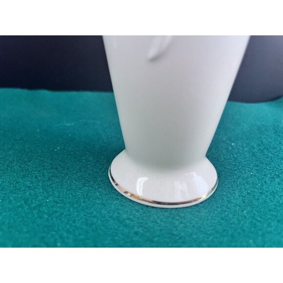 Lenox Rose Blossom Vase 24k Gold Trim Certificate 7.5 " Tall Bud Flower - Picture 3 of 7